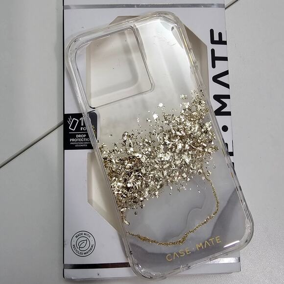 CASEMATE Case For iPhone 14 Pro Gold Clear New - Picture 1 of 3